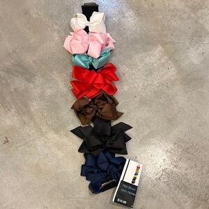Large Grosgrain Ribbon Hair Bows - Red, Brown, Black, Navy